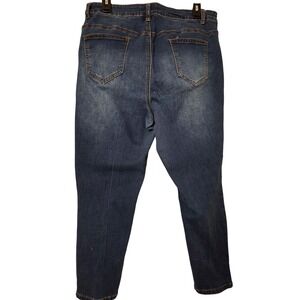 Ashley Stewart Womens Jeans Size 14 Blue Denim Mid Rise Skinny Fit